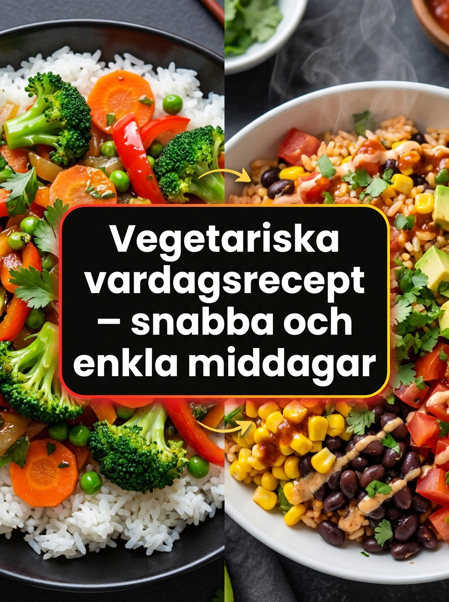 Vegetariska vardagsrecept – snabba och enkla middagar